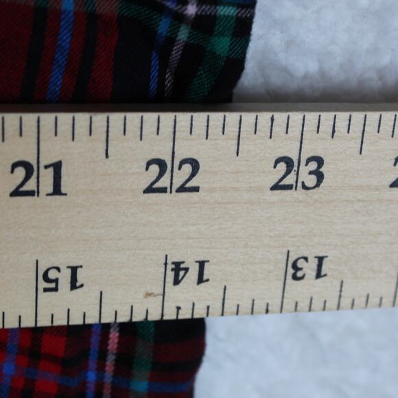 Victorias Secret Pajama Set Womens Large Plaid Patchwork Red Green Holiday - Picture 5 of 10